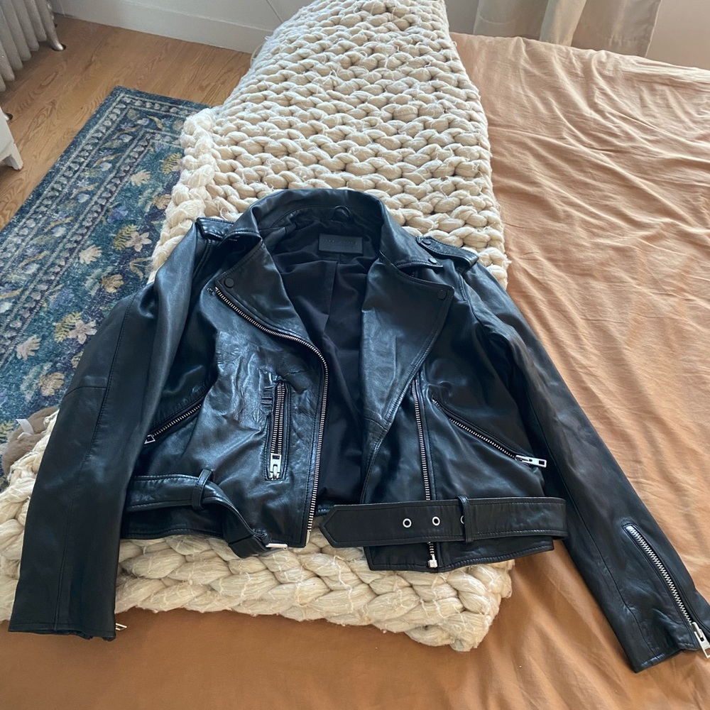 Women's All Saints Black Leather Jacket